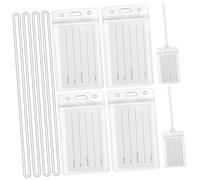 Gatuida Clear Luggage Tags with Resealable Closure Transparent Badge Holders Plastic Travel Tags for Easy Identification and Reusable Protection of Personal Information