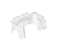 Gatuida Clear Potty Step Stool for Bathroom and Toilet Non Slip Elevated Footrest for Squatting Toilet Leg Stool for Potty Training at Home Kindergarten and Public Restrooms