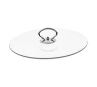 Gatuida Clear Tempered Glass Pot Lid Cover Round Flat Design Splatter Guard Microwave Safe Soup Pot Replacement for Food Preservation and Cooking Monitoring