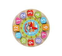 Gatuida Clock Creative Matching Block for Cognitive for Ages Smooth Surface Safe Material Interactive Recognition Game for Boys