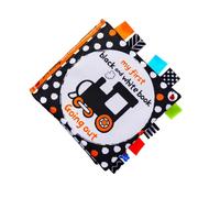 Gatuida Cloth Book for Boy Girl Early Educational Chewing Book for Visual Stimulation and Cognition Training Sensory for Going Out Activities
