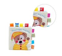 Gatuida Cloth Book Puppy Soft Fabric Early Educational Learning Book for Boy Girl Portable Lightweight Washable Sleep Puzzle with Built Call for Communication and Habit Cultivation