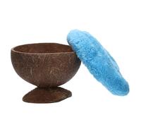 Gatuida Coconut Shell Pet Nest for Small Animals and Chinchillas Easy to Clean and Cooling in Hot Days Resting Nest and Home Decoration