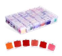 Gatuida Color Cotton Embroidery Threads Soft Cross Stitch Yarn for Bracelet Making and Crafting Premium Egyptian Long Staple Cotton Floss in Organized Storage Box