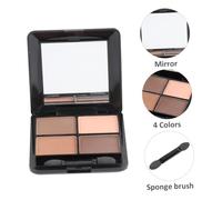 Gatuida Color Matte Eyeshadow Palette with Mirror Sponge for Professional Home Use Elegant Brown Makeup Box Silky Shine Compact for All Skin Tones