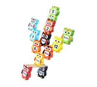 Gatuida Colorful Owl-shaped Number Balance Blocks for Educational Wooden Stacking to Develop Patience Imagination and Color Recognition Skills