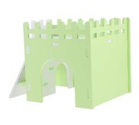 Gatuida Colorful Small Animal House Hamster Hideout and Guinea Pig Hideaway, Green Plastic Petite Sleeping Hut for Hamsters, Squirrels, Hedgehogs Suitable for Cage Pets and Small Rodents