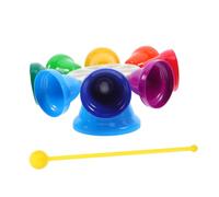 Gatuida Colorful Tone Octave Hand Bells Lightweight Educational Percussion Instrument with Clear Sound Early Learning Teaching Aid for Coordination and Music Perception
