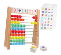 Gatuida Colorful Wood Abacus Math Counting with Cards Educational Manipulative for Counting Addition Subtraction Preschool Learning