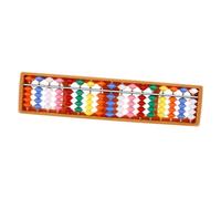 Gatuida Column Chinese Abacus Math Learning Tool for Kindergarten Safe Counting Beads Enhances Fine Motor Skills Vintage Arithmetic Educational