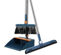 Gatuida Compact Folding Broom and Dustpan Set with Extendable Handle for Household and Garden Cleaning