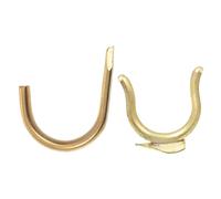 Gatuida Copper Back and Front Finger Hooks for Trumpet Small Size Brass Trumpet Accessory Set Golden Finish Replacement Finger Hooks
