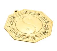 Gatuida Copper Bagua Mirror Chinese Style Feng Shui Eight Diagrams Ornament for Home Luck Decoration Symbolic Evil Repellent Friends