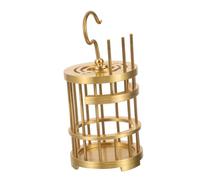 Gatuida Copper Bird Cage Ornament Decorative Hanging Cage for Small Animals for Crickets Hamsters and Birds Elegant Design with Spacious Interior for Comfort