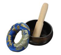 Gatuida Copper Tibetan Singing Bowl Set with Wood Rod Color 8cm Lightweight Sound Bowl with Calming Effects, Simple Design Color for Meditation and Home Decoration for Men and Women