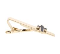 Gatuida Copper Tie Clip with Black Cross Design for Men, Minimalist Metal Tie Clasp Featuring Secure Grip and Versatile Fashion Accessory, for Weddings and Special Occasions