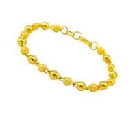 Gatuida Copper Women Round Bead Bracelet Solid Smooth Beads Dainty Jewelry Ladies