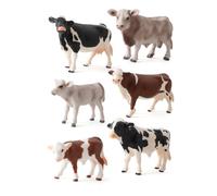 Gatuida Cow Model White Plastic Ornament for Home Office Desktop Decor | Vivid Simulation Design, Photo Prop, Chic Aesthetic Style, Suitable for Room Display and Gifting Cow Toy