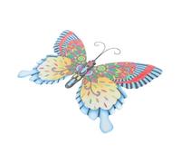 Gatuida Creative Blue Iron Butterfly Wall Art Pendant Lightweight Metal Craft with Varnished Finish Indoor Outdoor Decorative Ornament for Living Garden Bedroom Office Easy to Install