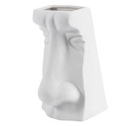 Gatuida Creative Ceramic Human Face Vase for Flower Arranging White Artistic Vessel for Home Office Decor Nordic Style Chic Flower Container Stylish Dried Display Housewarming Gift