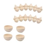 Gatuida Creative DIY Wooden Bowls and Acorns Painting Educational Craft for Boys and Natural Unfinished Wood for Hand Painted Home Decor and School Projects