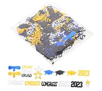Gatuida Creative Graduation Confetti Black Gold Silver Doctor Cap Scroll Decor for Graduation Party Table Scatter Decorations