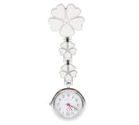 Gatuida Creative Hanging Nurse Pocket Watch with Five Heart Design White Mini Fob Watch for Women Nurses Decorative Festival for Uniforms and Infection Control