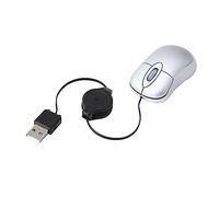 Gatuida Creative Mini Usb Optical Mouse Retractable Cable Portable Wired Computer Notebook Mouse Silver Ergonomic Design for Comfortable Grip Compatible