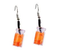 Gatuida Creative Orange Fruit Drop Earrings for Women Stylish Lightweight Dangler Jewelry for Parties Everyday Wear and Gifts Fashionable Ear Decoration