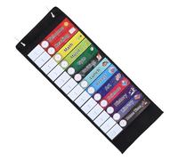 Gatuida Creative Oxford Cloth Wall Calendar Hanging Organizer with Transparent Pet Schedule Pouches Daily Planner Storage Bag for Classroom Office Study Decor