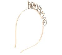 Gatuida Creative Rhinestone Bridesmaid Headband Elegant Letter Design Hair Accessory for Wedding Parties Comfortable and Durable Hairband for Women