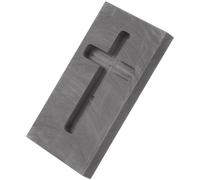 Gatuida Cross Shape Graphite Ingot Mold Casting Mold Corrosion Resistance Impact Resistance Black for Silver Gold Science Education Experiments