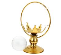 Gatuida Crystal Ball Ornament with Decorative Stand Elegant Crystal Sphere Statue for Living Room Bedroom Office Desktop Decoration Modern Vintage Style Home Adornment