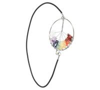 Gatuida Crystal Elastic Bookmark with Handwoven Beaded Rope and Tree of Life Motif, Adjustable Cord for Book Enthusiasts and Diary Keepers, Secure Fit Reading Tool