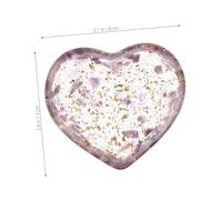 Gatuida Crystal Heart-shaped Incense Holder Bowl with Crystal Fragments Decorative Natural Burner for Yoga Sessions and Home Decor Dual Functionality for Spiritual Cleansing and Meditation