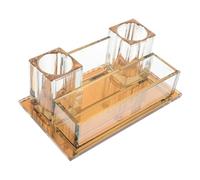 Gatuida Crystal Microphone Stand for Desk Acrylic Microphone Holder for Ktv and Home Use Sturdy Mic Base for Tabletop