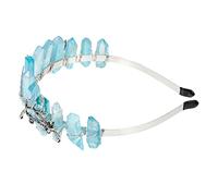 Gatuida Crystal Moon Headband for Women Delicate Rhinestone Hairband Decor for Party Wedding Durable Elegant Hair Accessory with Shiny Embellishments Chic Rainbow Crown Design
