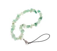 Gatuida Crystal Phone Chain Necklace for Women, Natural Beads Phone Lanyard Anti-lost Mobile Hanging Rope in Mint Green, Suitable for Smartphones and Wrist Use