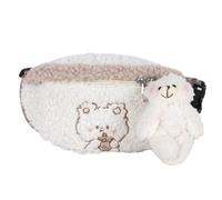 Gatuida Cute Bear Pattern Plush Waist Bag for Women Fanny Pack for Daily Travel and Shopping Lightweight Chic Waist Pouch with Soft Embroidered Design Female Friends and Family