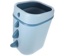 Gatuida Cute Cartoon Dinosaur Trash Bin Large Capacity Blue Plastic Garbage Can for ’ Bedroom and Living Room, Multi-Function Rubbish Bin without Lid for Home Supplies