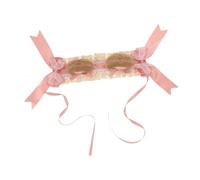 Gatuida Cute Lolita Headband with Plush Bear Ears, Lightweight and Comfortable Polyester Lace Hair Accessory for Costume Cosplay and Conventions