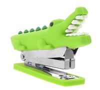 Gatuida Cute Mini Desk Stapler Portable Cartoon Crocodile Design for School Office Home Use Easy Stapling with Smooth Track Lightweight Handheld Stationery Tool for Students
