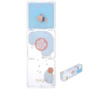 Gatuida Cute Pig Liquid Timer Sensory Blue Cartoon Oil Hourglass Desktop Decoration Stress Relief Therapy