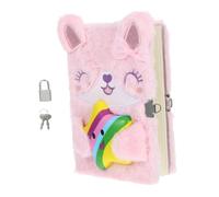 Gatuida Cute Plush Notebook with Lock for Soft Fuzzy Diary with Plush Cover Lockable Secret Journal for School Travel Birthday Gift Cozy Writing Book