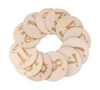 Gatuida Cute Wooden Baby Milestone Cards Monthly Growth Cards Newborn for Baby Photography