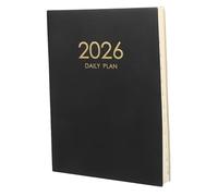 Gatuida Daily Planner PU Leather Appointment Book with Large Writing Area English Academic Schedule Notebook for Teachers and Students Professional Agenda Organizer