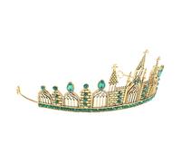 Gatuida Dark-style Crown Headdress Goth Tiara for Gothic Prom Bride Wedding Matte Gunmetal Alloy Alloy Queen Tiara Crystal Crown Photo Prop for Ceremony