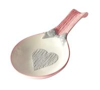 Gatuida Delicate Ceramic Spoon Holder Marble Spoon Rest for Kitchen Utensil Organization Wear Resistant Dining Scoop Stand Accessory for Home Restaurant Hotel Use