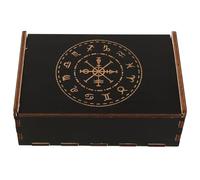 Gatuida Delicate Wooden Cards Organizer Box Small Multi-function Trinket Case Wear-resistant Storage for Tarot Cards and Jewelry with Classic Chic Design