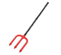 Gatuida Demon Prop Halloween Pitch Fork Detachable Design Durable Red Three Prong Fork for Costume Parties Haunted Houses and Stage Decor